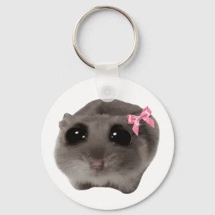 Coquette Sad Hamster Meme Dubbelzijdige Sleutelhan Sleutelhanger