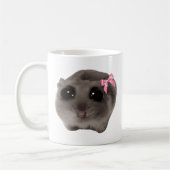 Coquette Sad Hamster Mème Mug double face (Gauche)