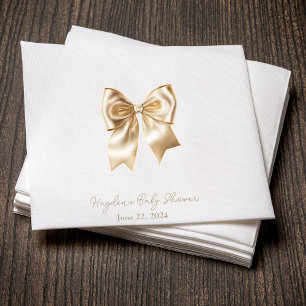 Coquette Satijnen Cream Bow Gepersonaliseerde serv Servet