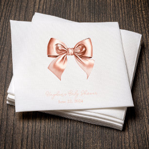 Coquette Satijnen Cream Bow Gepersonaliseerde serv Servet