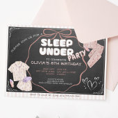 Coquette schattige slaap-onder verjaardagsfeestje kaart