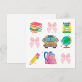 Coquette School ,Terug naar school ,Docent Feestdagenkaart (Voorkant / Achterkant)