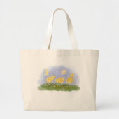 Coquette Spring Chicks en Daisies Canvas tas (Voorkant)