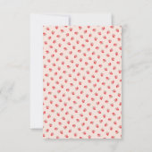Coquette Strawberry Monogram briefpapier Bedankkaart (Achterkant)