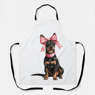 Coquette Strik Dobermann Hond Moeder Meisje Roze Schort