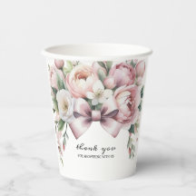 Coquette Strik en Pioen Waterverf Baby Shower