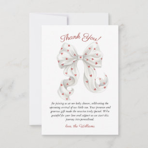 Coquette Strik genderneutrale babyshower Bedankkaart