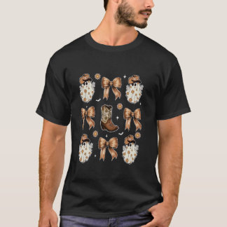 Coquette Strik Halloween Geest Western Cowboy Laar T-shirt