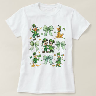 Coquette Strik Mickey En Vrienden St. Patrick's Da T-shirt