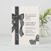 Coquette Strik We Gaan Trouwen Verloving Kaart (Staand voorkant)