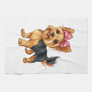 Coquette Strik Yorkshire Terrier Hond Yorkie Moede Theedoek