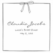 Coquette Strikkaarten met Naam voor Bruidsmeisjesu Sticker (Voorkant)