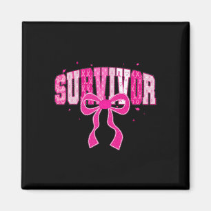 Coquette Survivor Pink Ribbon Borstkanker Aware Magneet