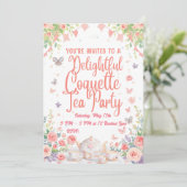 Coquette Tea Party Invitation (Debout devant)