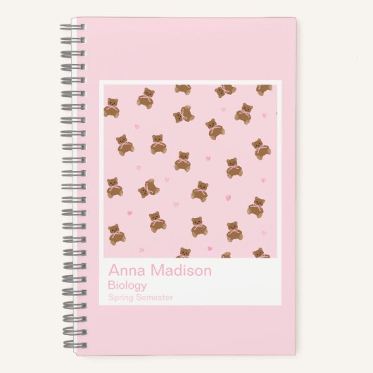 Coquette Teddy Bear Notebook Notitieboek (Voorkant)