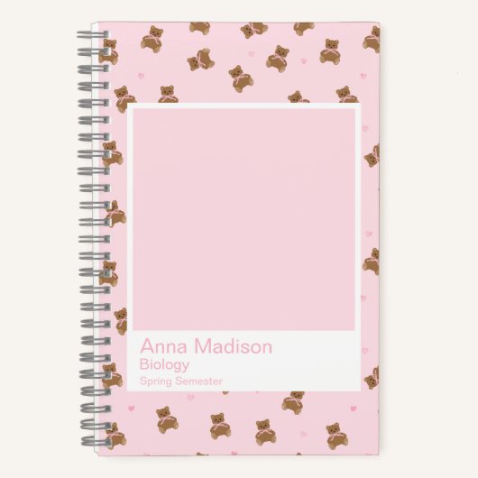 Coquette Teddy Bears Aesthetic Notebook Notitieboek (Voorkant)