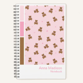 Coquette Teddy Bears Vertical Palette Notebook Notitieboek