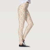 Coquette Terracotta Bogen Hand getrokken patroon Leggings (Rechts)