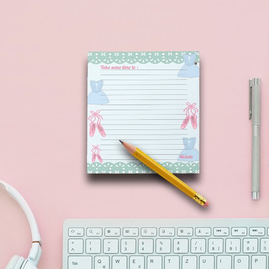 Coquette thema Ballet Personaliseren Notitieblok