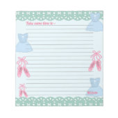 Coquette thema Ballet Personaliseren Notitieblok (Voorkant)
