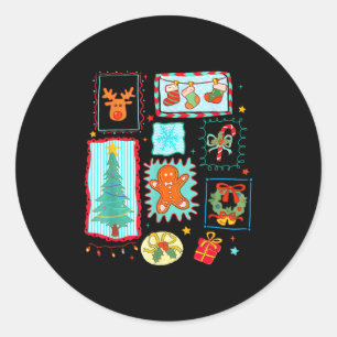 Coquette Tis The Season Kerstmis Kerstman Nk Prepp Ronde Sticker