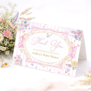 Coquette Tuin Meisje Baby Shower Bedankt