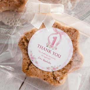 Coquette Vaches roses Stickers Étiquette Anniversa