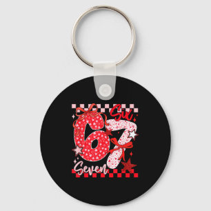 Coquette Valentijn 67 Six Seven Preppy Hart Boog P Sleutelhanger