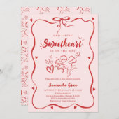 Coquette Valentijn Baby shower Kaart (Voorkant / Achterkant)