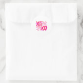Coquette Valentine Xoxo Funny Valentine Bow Hearts Ronde Sticker (Tas)