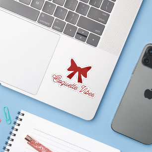 Coquette Vibes Sticker   Cute Boog Aesthetic Stick