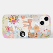 Coquette Vibrant Trendy Collage Hoesje (Achterkant (horizontaal))