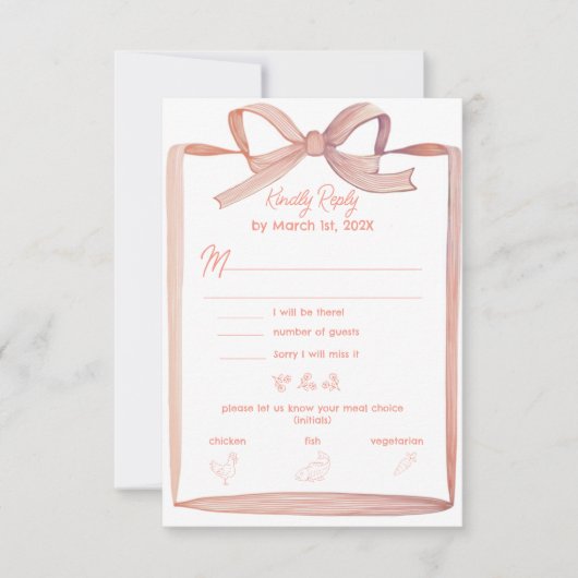 Coquette Vintage Cameo RSVP (Devant)