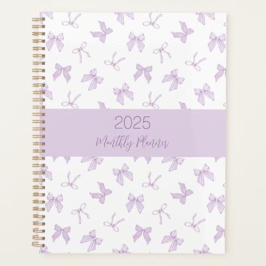 Coquette violette Bows Planner (Devant)