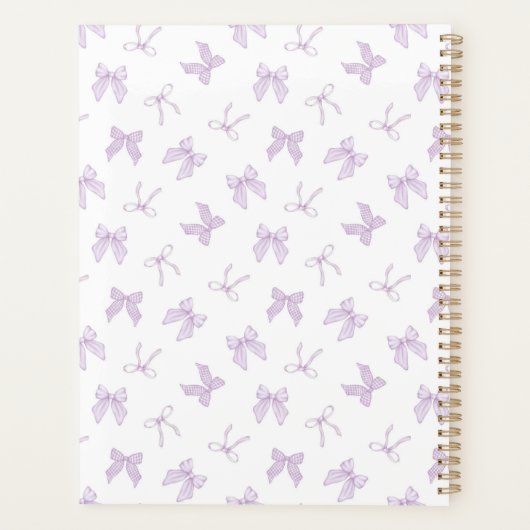Coquette violette Bows Planner (Dos)