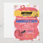 Coquette Vis en Drinken Bewerkbaar Nodig Sjabloon  Kaart (Voorkant / Achterkant)