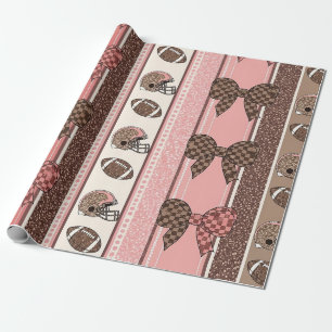 Coquette Voetbal Strik Boogpatroon (2) Cadeaupapier