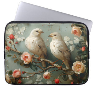 Coquette Vogels Bloemen Laptop Sleeve