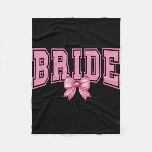 Coquette vrijgezellenfeest bruid wit  fleece deken (Voorkant)