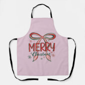 Coquette Vrolijk Kerstretro Xmas Bow Schort (Voorkant)