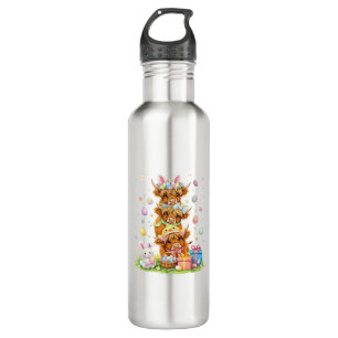 Coquette Western Highland Koe Paaseieren Cute Koni Waterfles