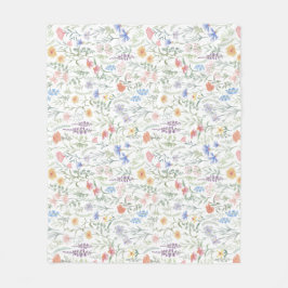 Coquette Wildflower Meadow  Fleece Deken