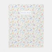 Coquette Wildflower Meadow Personalised Fleece Deken (Voorkant)