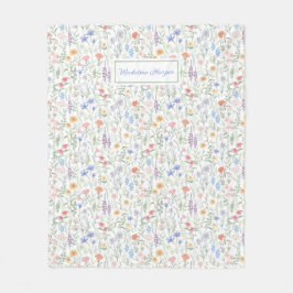 Coquette Wildflower Meadow Personalised  Fleece Deken