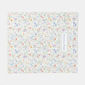 Coquette Wildflower Meadow Personalised Fleece Deken (Voorkant (Horizontaal))