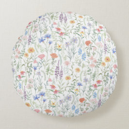 Coquette Wildflower Meadow  Rond Kussen
