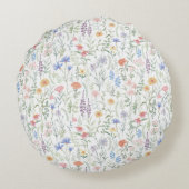 Coquette Wildflower Meadow Rond Kussen (Achterkant)