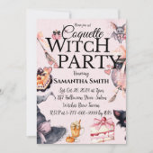 Coquette Witch Party Halloween Invitation (Devant)