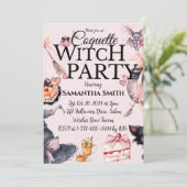 Coquette Witch Party Halloween Invitation (Debout devant)