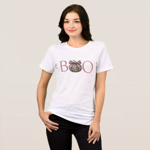 Coquettish Boo Halloween Snake Skin Pompoen Roze Tri-Blend Shirt